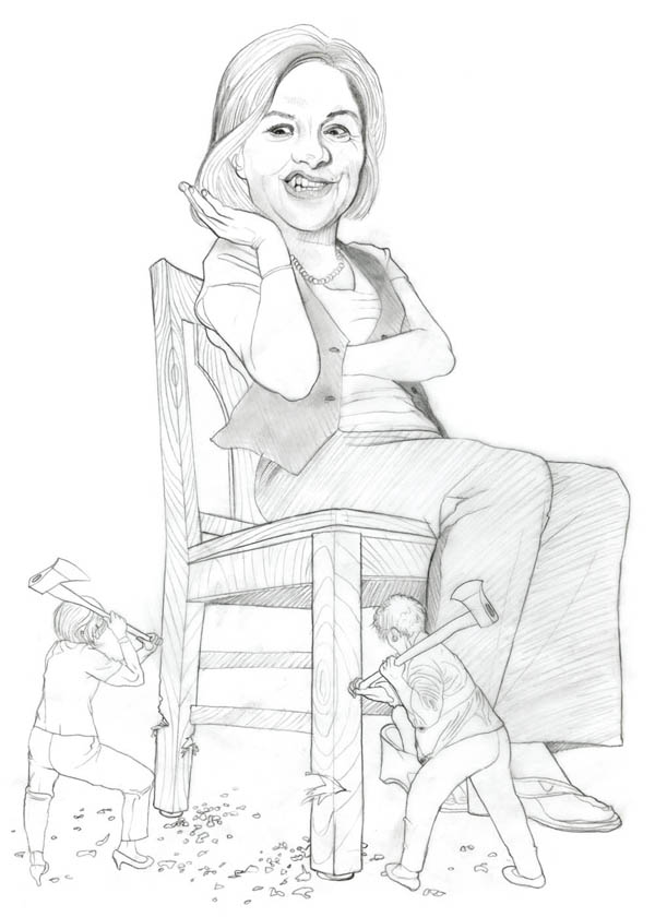 Unapproved sketch of Christine Quinn Unapproved sketch of Christine Quinn